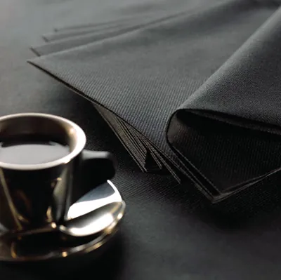 Serviette Celisoft non tissée 40 x 40 cm - Serviette jetable - Serviette de table papier - Noir - Paquet de 50 - Serviettes jetables, Serviettes cocktails-2