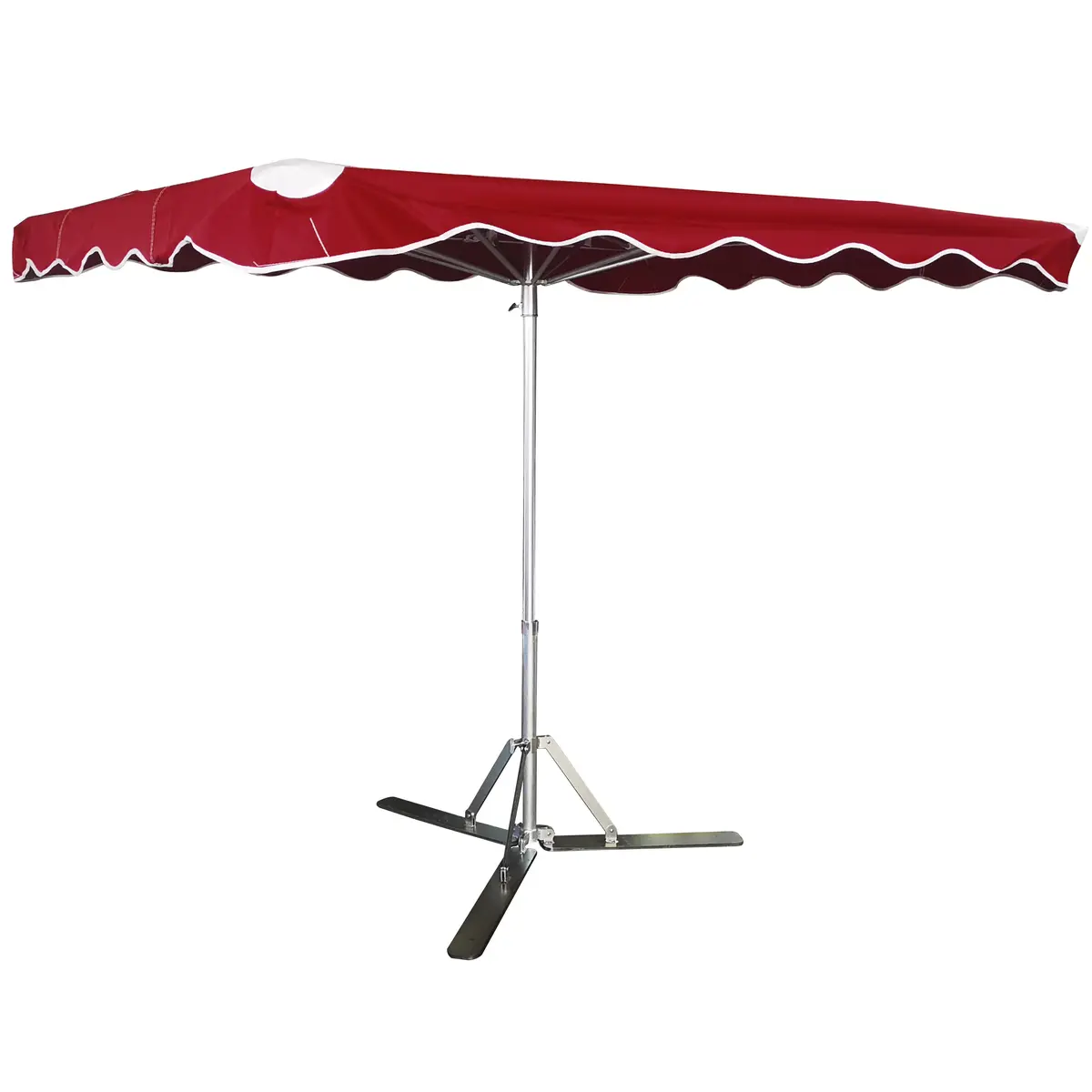 Parasol professionnel de marché - Parasol forain - Rouge bordeaux - 220 x 180 cm - armature alu, toile + housse - Parasols de marché, Parasols forains