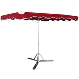 Parasol professionnel de marché - Parasol forain - Rouge bordeaux - 220 x 180 cm - armature alu, toile + housse - Parasols de marché, Parasols forains