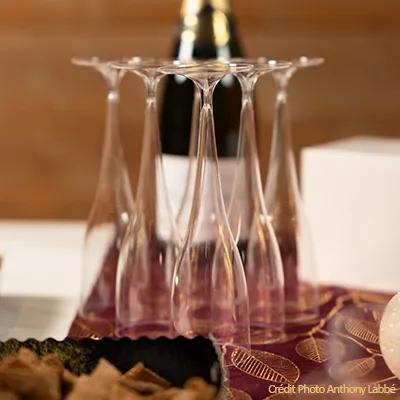 Flûte à champagne plastique réutilisable 10 cl - Flûte plastique - Lot de 10 - Gobelets plastique, Flûtes plastique, Verres à pied plastique-2