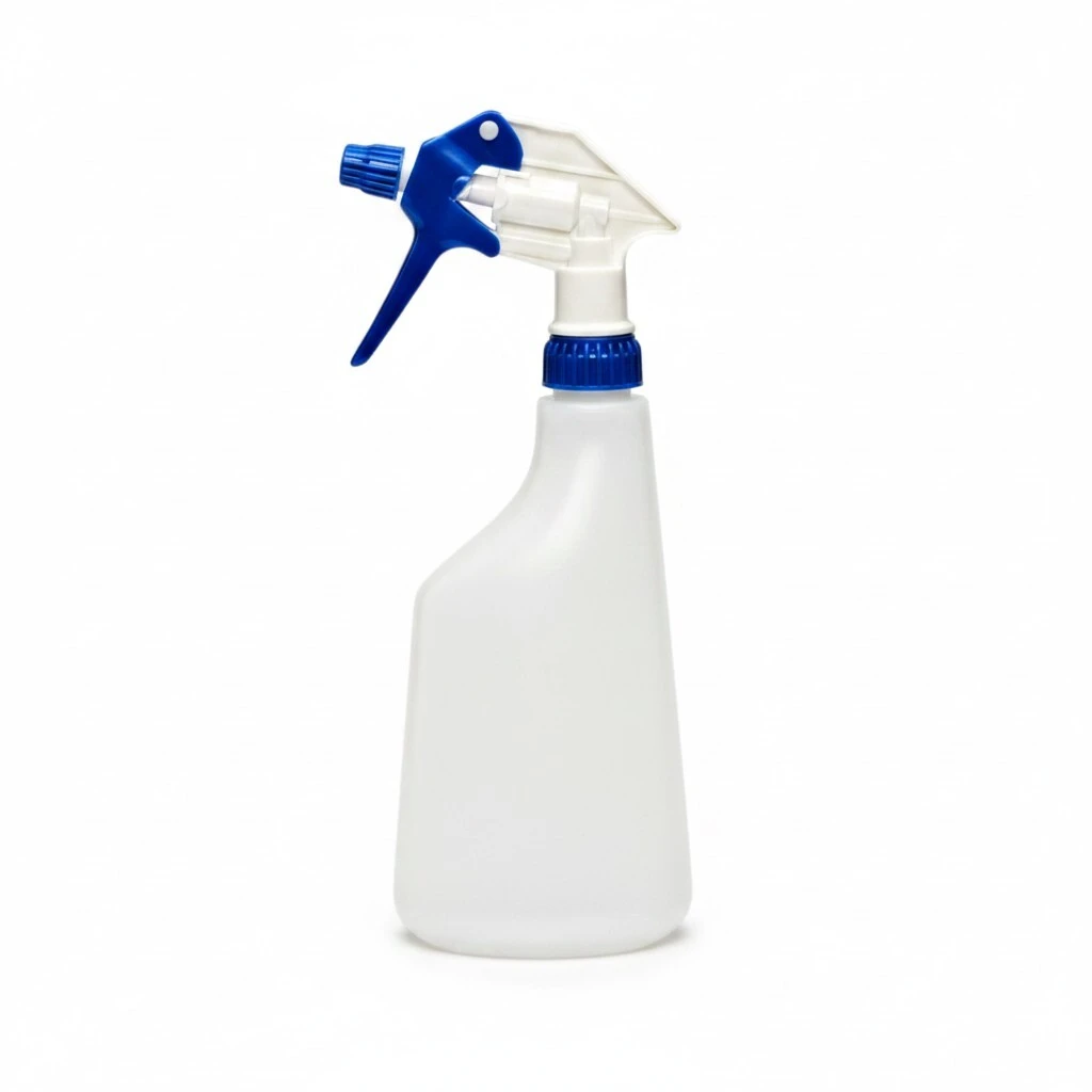 Flacon spray vide 600 ml gradué HDPE 28/400 – Flacon pulvérisateur 600 ml - Transparent / Bleu - Vaporisateur