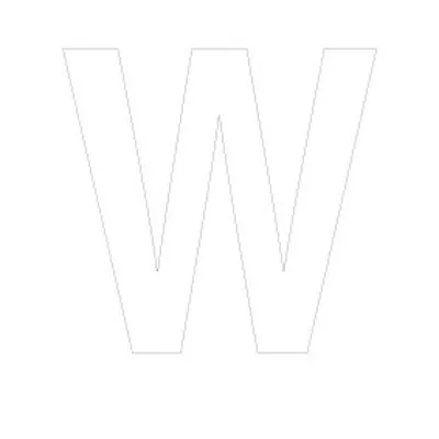 Lettre adhésive W - Lettres et chiffres adhésifs