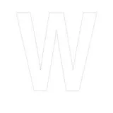 Lettre adhésive W - Lettres et chiffres adhésifs