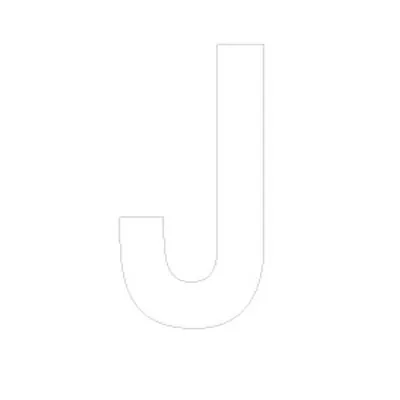 Lettre adhésive J - Lettres et chiffres adhésifs