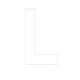 Lettre adhésive L - Lettres et chiffres adhésifs