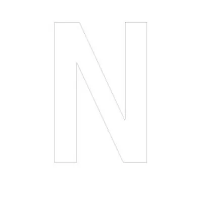Lettre adhésive N - Lettres et chiffres adhésifs