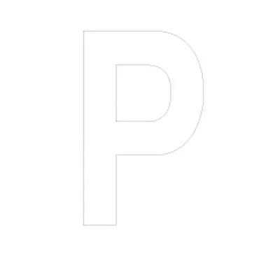 Lettre adhésive P - Lettres et chiffres adhésifs