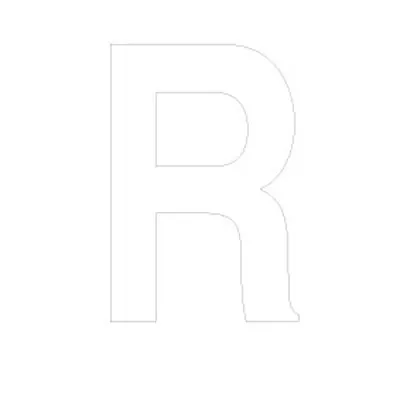 Lettre adhésive R - Lettres et chiffres adhésifs