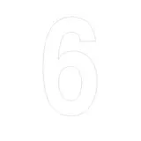 Chiffre adhésif 6 - Lettres et chiffres adhésifs
