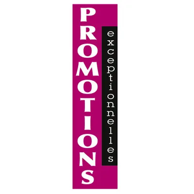 Affiche verticale Promotions exceptionnelles fuchsia 20 × 80 cm - Affiches Soldes, Panneaux soldes