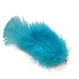 Plume turquoise artificielle L 10 cm - Plumes décoratives - Sachet de 30g - Plumes