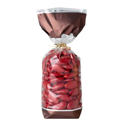 Sachet confiserie fond carton glacé marron 10 x 20 cm polypro 35µ - Sachet bonbons - Lot de 100 - Sachets bonbon, Sachets confiserie-2