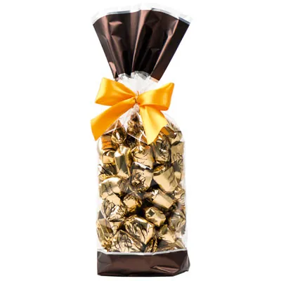 Sachet confiserie fond carton glacé marron 10 x 20 cm polypro 35µ - Sachet bonbons - Lot de 100 - Sachets bonbon, Sachets confiserie-5