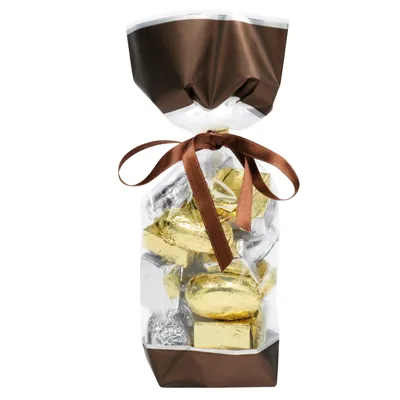 Sachet confiserie fond carton glacé marron 10 x 20 cm polypro 35µ - Sachet bonbons - Lot de 100 - Sachets bonbon, Sachets confiserie-6