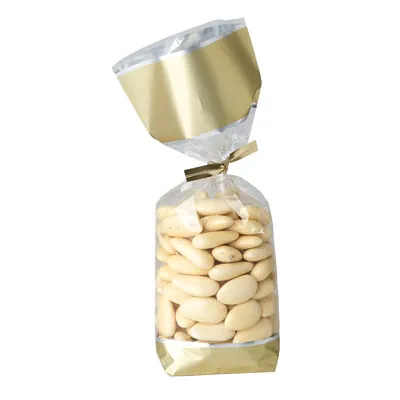 Sachet confiserie fond carton glacé or 10 x 20 cm polypro 35µ - Sachet bonbons - Lot de 100 - Sachets bonbon, Sachets confiserie-2