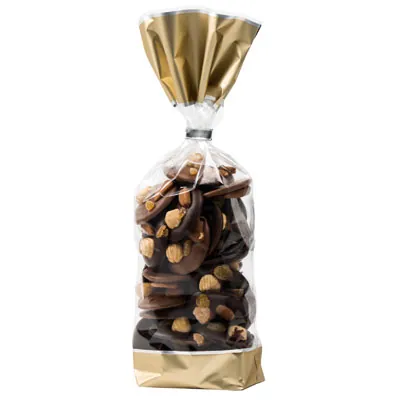Sachet confiserie fond carton glacé or 10 x 20 cm polypro 35µ - Sachet bonbons - Lot de 100 - Sachets bonbon, Sachets confiserie-5