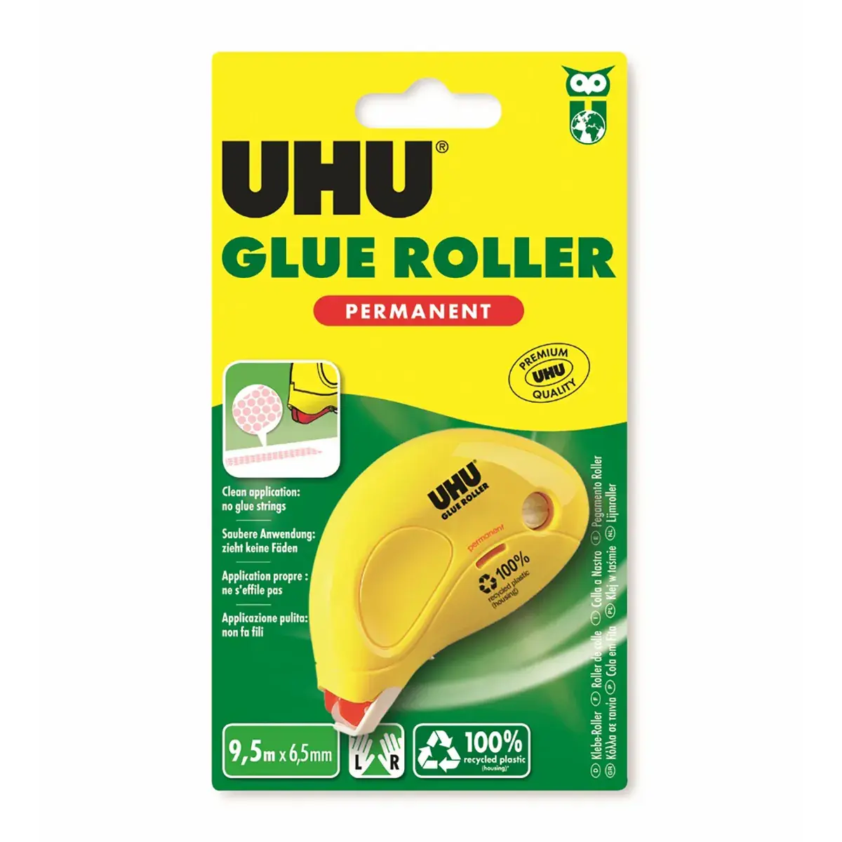 Roller colle permanente jetable Dry & Clean UHU 6,5 mm x 8,5 m - Colles
