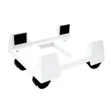 Support unité central sur roulette - Blanc - L 25,6 x P 22,5 x H 12,2 cm - Luminaires bureau, Ergonomie bureautique 