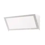 Bandeau d'en-tête incliné + plexi accroches pas de 25 mm - Ligne Store blanc pas de 25 mm