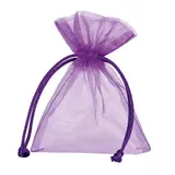 Pochette organza violet 12 x 17 cm - Paquet de 10 - Pochettes organza