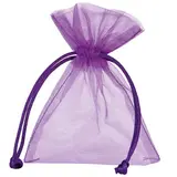 Pochette organza violet 17 x 24 cm - Paquet de 10 - Pochettes organza