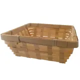 Corbeille bambou carrée naturel 18 x 18 x 7 cm, paquet de 10 - Corbeilles bambou