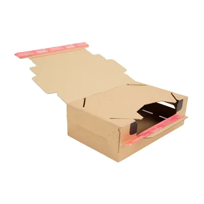 Carton d'expédition sécurisés aller retour Brun Format S 28,2x19,1x9cm - Boîte carton - Lot de 10 - Cartons d'expédition, Boîtes carton-3
