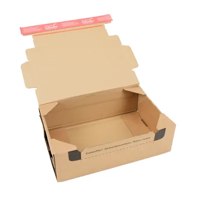 Carton d'expédition sécurisés aller retour Brun Format S 28,2x19,1x9cm - Boîte carton - Lot de 10 - Cartons d'expédition, Boîtes carton-6