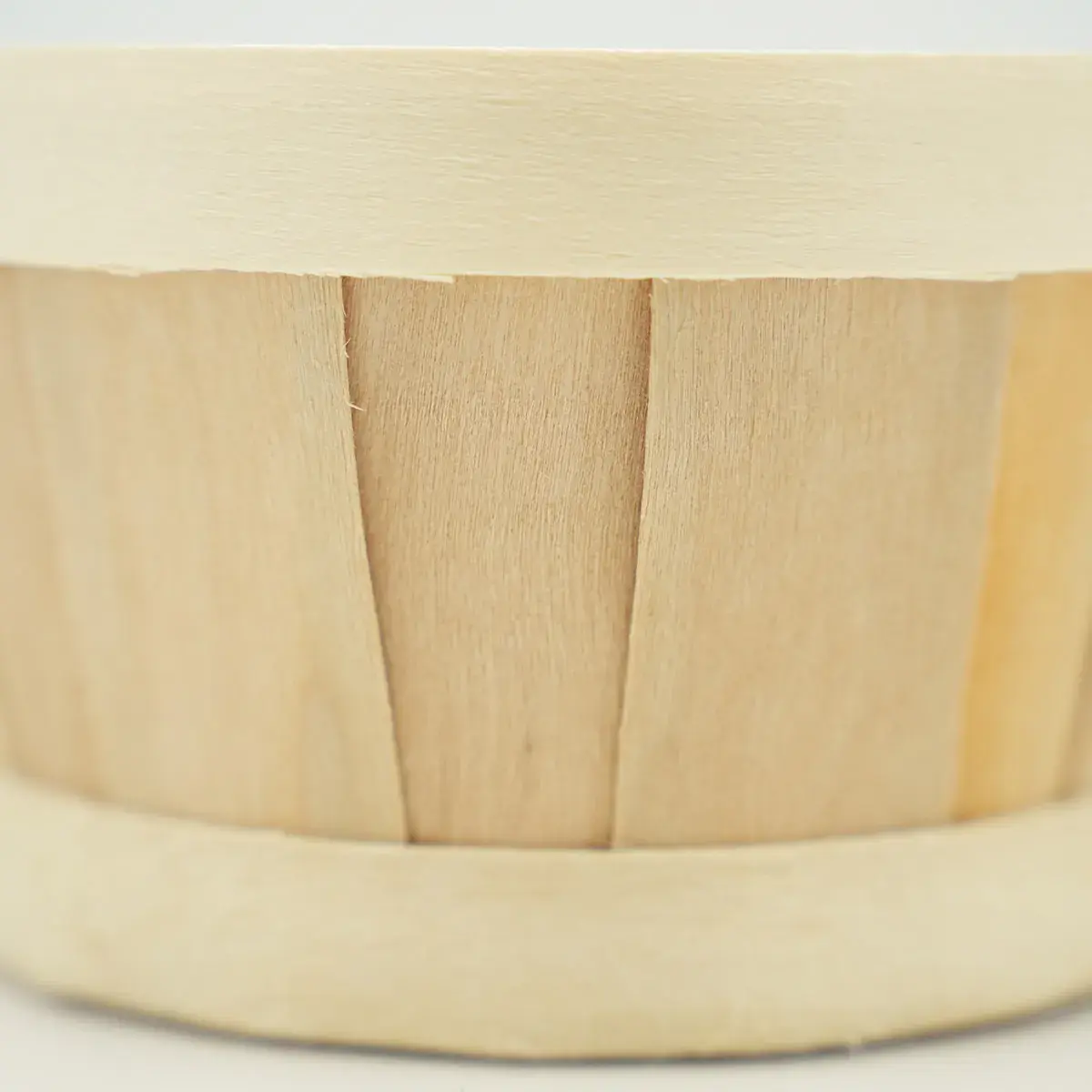 Panier bois rond ø 16 x H 9,4 cm - Bourriche bois - Corbeille bois - Lot de 30 - Paniers bois, Caisses bois-3