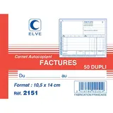 Facturier - Cahier de facture Elve Manifold 140 x 105 mm 50 pages 2 exemplaires - Facturiers