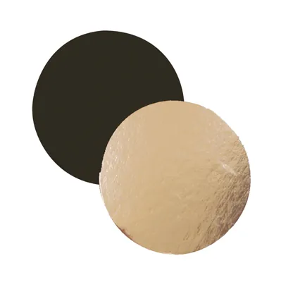 Rond carton double face Or / Noir ø 26 cm - Rond pâtisserie - Support gâteau - Paquet de 100 - Semelles gâteaux, Supports gâteaux