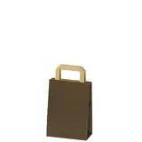 Sacs cabas kraft  - Sacs kraft couleur poignées plates