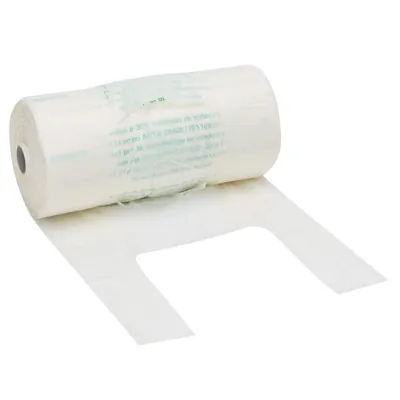 Sac bretelle biodégradable transparent 30 x 7,5 x 50 cm plastique biosourcé - Rouleau de 400 sacs - Sacs plastique biodégradables-2