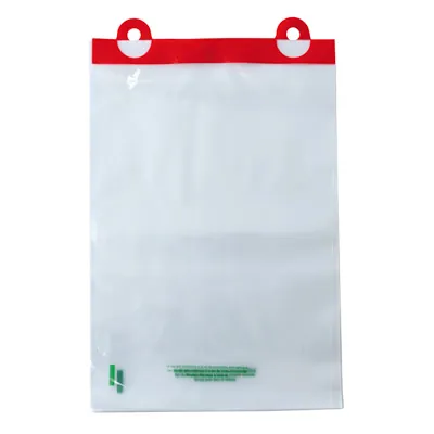 Sac plastique liassé à ouverture décalée transparent 2,38L 23 + 3 x 31 cm PEBD 50µ - Lot de 200 - Sacs liassés