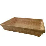 Corbeille bambou rectangulaire naturel 36 x 26 x 7 cm, paquet de 10 - Corbeilles bambou