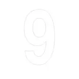 Chiffre adhésif 9 - Lettres et chiffres adhésifs