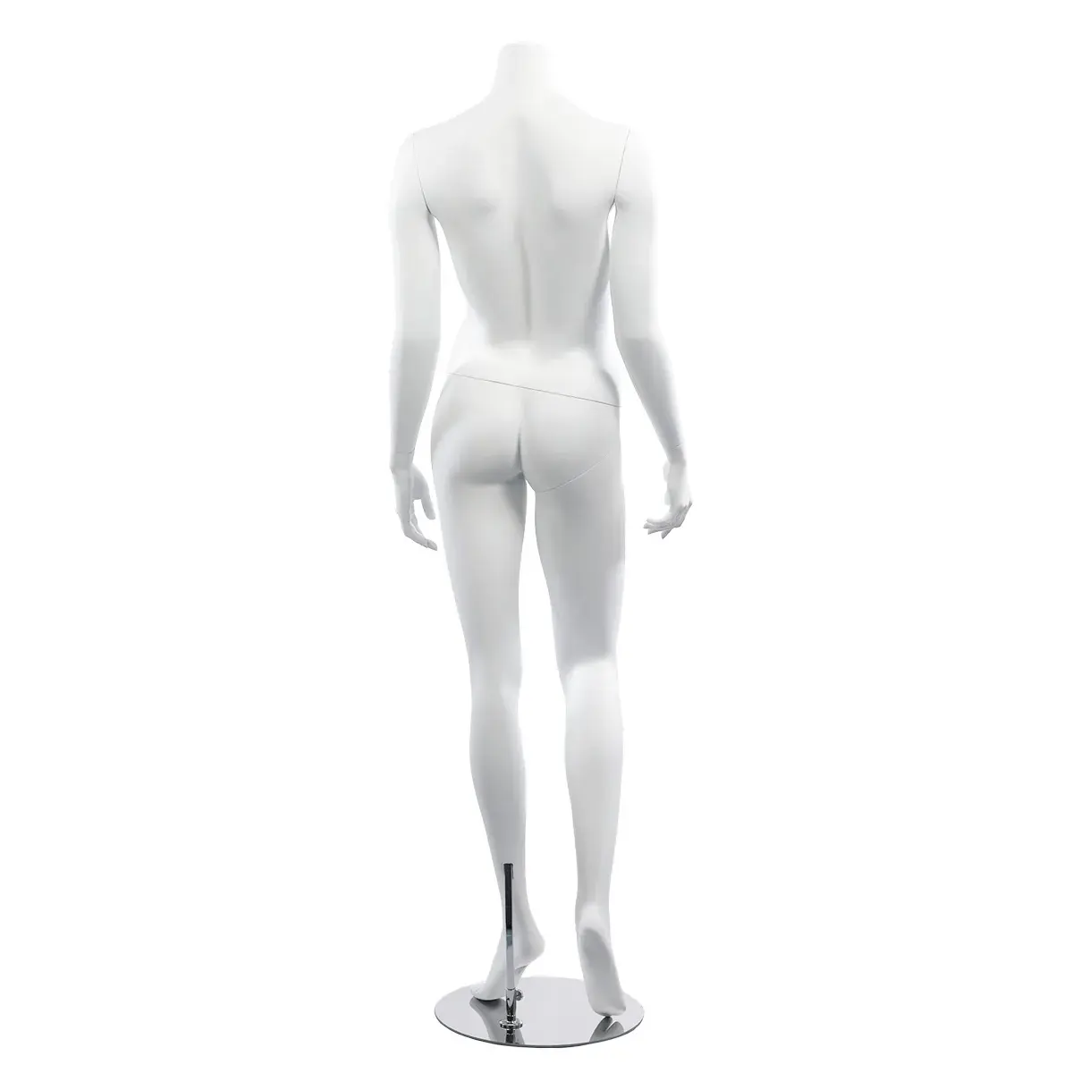 Mannequin femme, sans tête, bras le long du corps H 164 cm Fibre de verre - Blanc - Mannequins sans tête-3