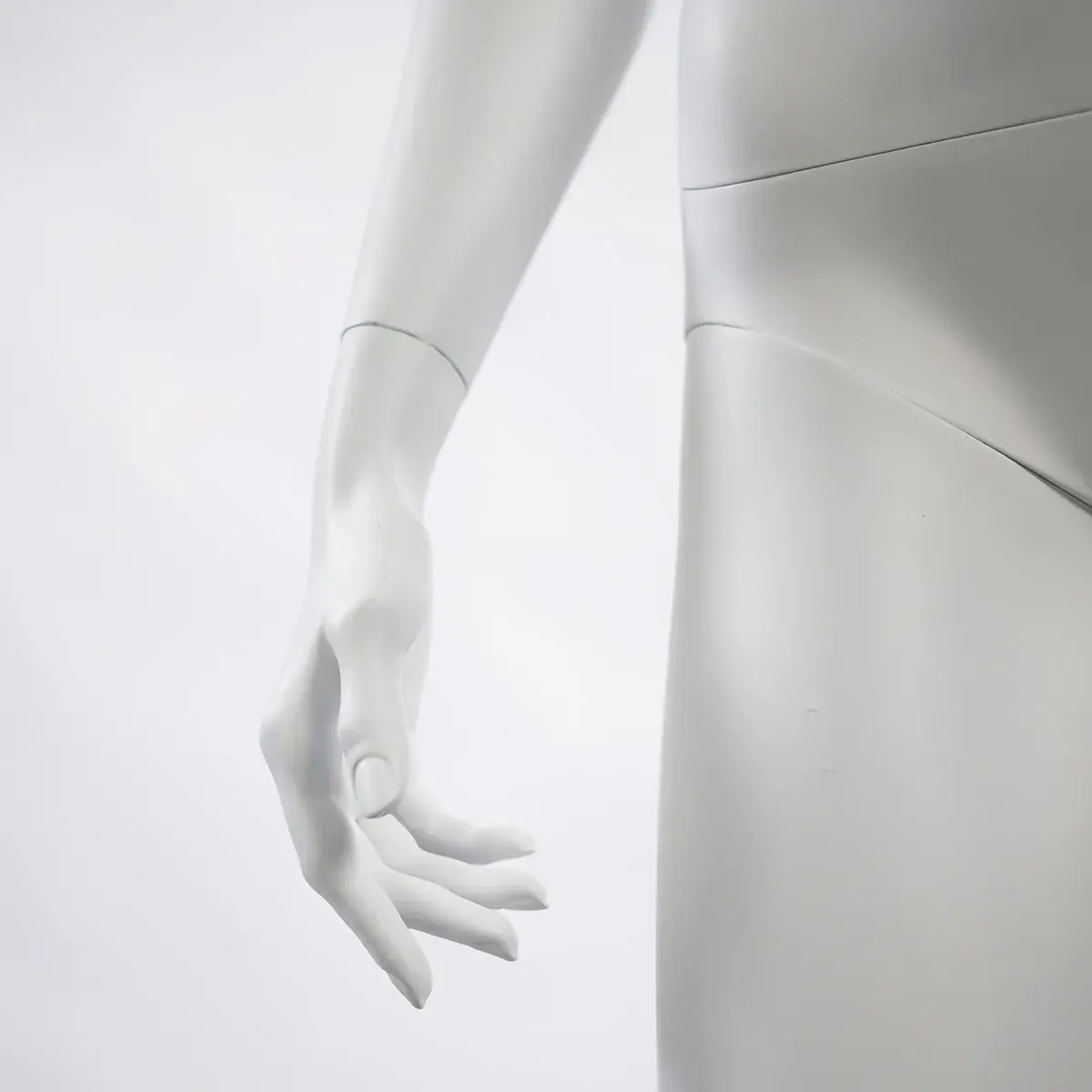 Mannequin femme, sans tête, bras le long du corps H 164 cm Fibre de verre - Blanc - Mannequins sans tête-5
