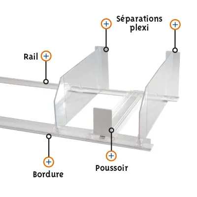 Bordure magnétique - Diviseurs et poussoirs-2