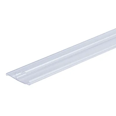 Porte-étiquettes plastique transparent L 98,8 x H 3,9 cm - Paquet de 10 - Ligne Store blanc pas de 25 mm-2