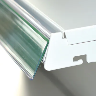 Porte-étiquettes plastique transparent L 98,8 x H 3,9 cm - Paquet de 10 - Ligne Store blanc pas de 25 mm-5