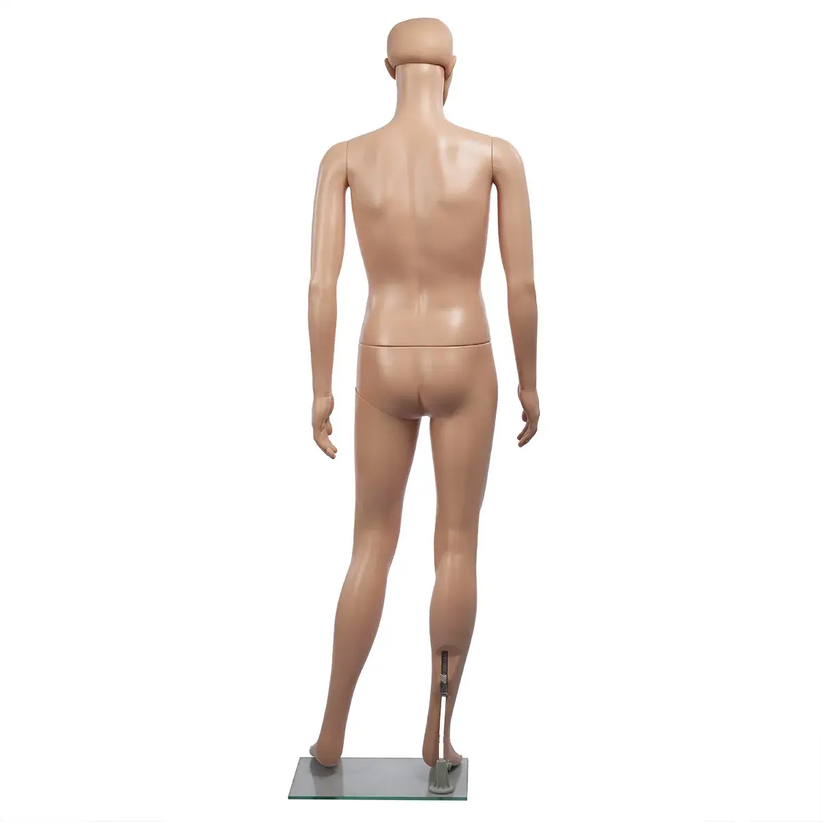 Mannequin homme sans perruque bras le long du corps H 185 cm Plastique - Chair - Mannequins plastique sans perruque-3
