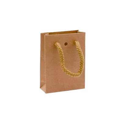 Sacs kraft Luxe - 8,1 + 3,3 x H 10,8 cm - par 20 - Sacs kraft luxe