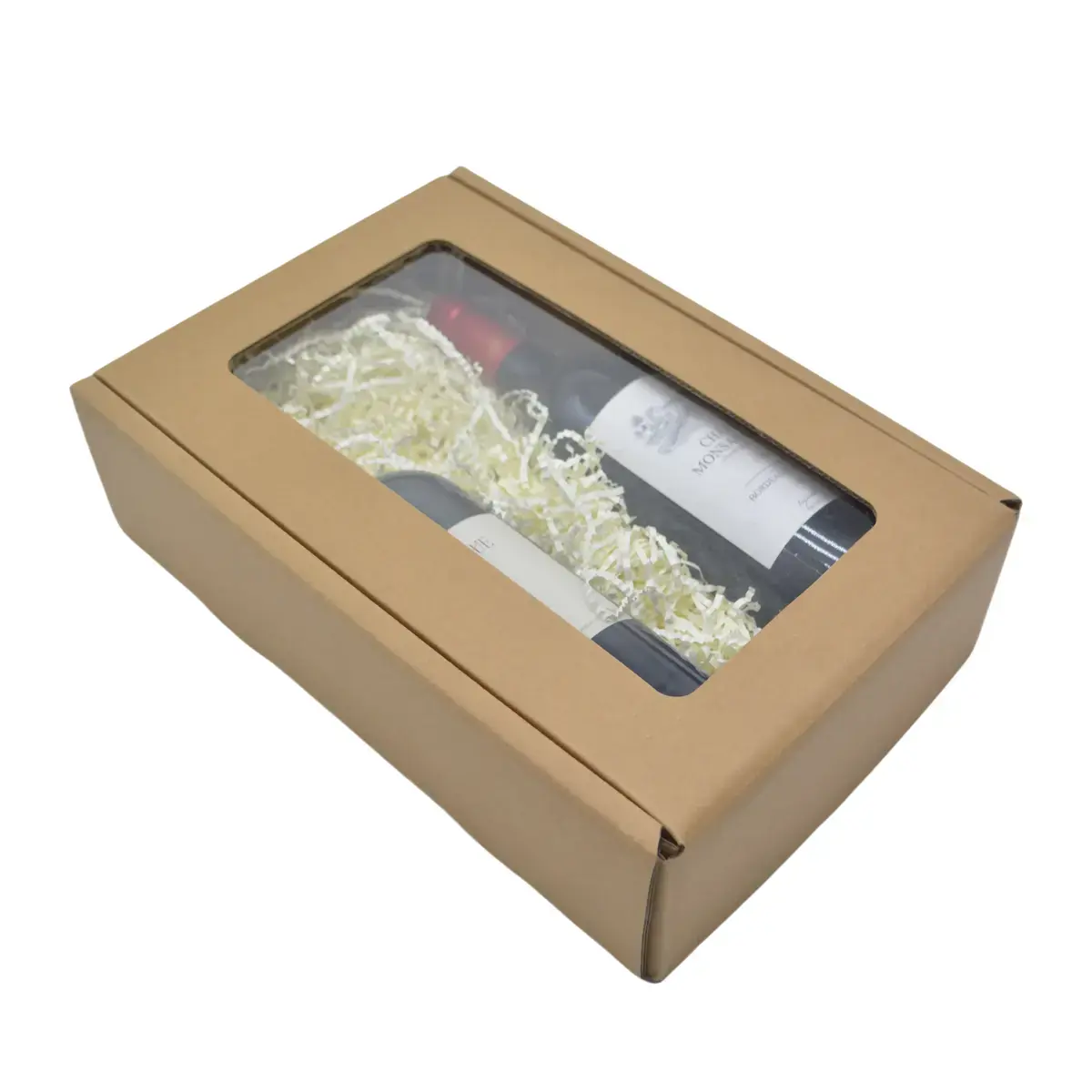 Boîte cadeau carton à fenêtre 35 x 24,5 x 10 cm – Lot de 10 - Boites cadeaux carton pliables-4