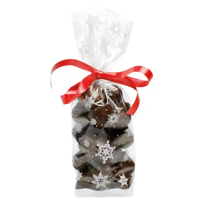 Sachet polypro Noël Flocons blancs fond carton argenté 10 x 22 cm 35µ - Sachet confiserie Noël - Sachet bonbons Noël - Lot de 100 - Sachets bonbon, Sachets confiserie