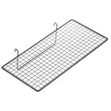 Tablette fil pour présentoir grille 40 x 20 cm - Tablette pour grille d'exposition - Gris Martelé - Tablettes, Corbeilles et Porte visuels pour grilles