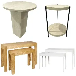 Tables de présentation, Sellettes