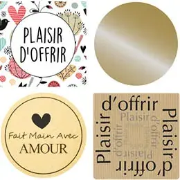 Étiquettes cadeaux adhésives
